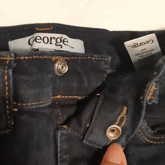 Boys Dark Blue Denim Jeans Size 3T With Adjustable Waist Band, George Brand, - Picture 6 of 12